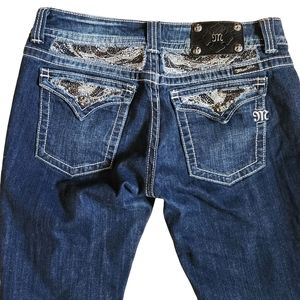 MISS Me Y2K Women's sz 31 Bootcut/Flare Crystal Embellished Jeans
